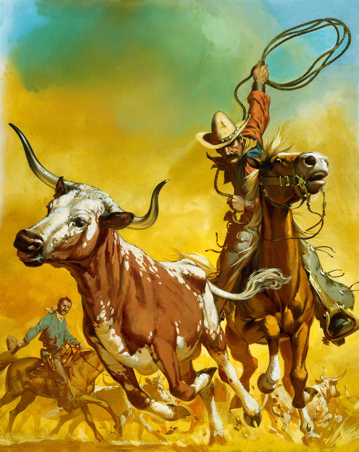 cowboy-lassoing-cattle-angus-mcbride
