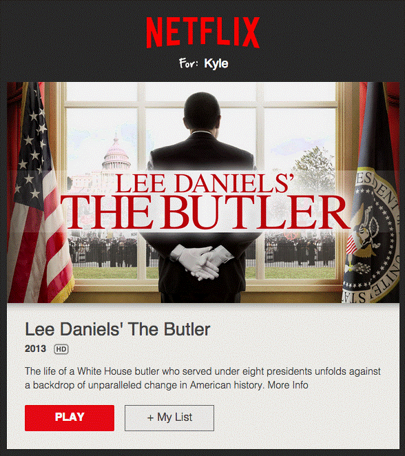 Реклама в рассылках от Netflix